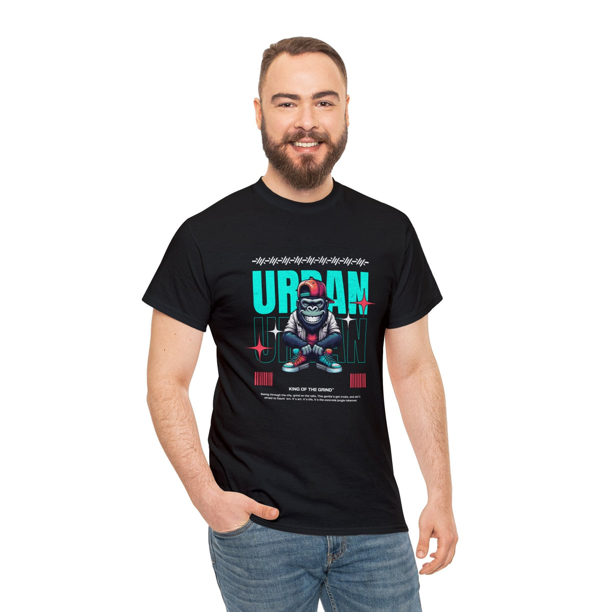 Urban casuals Unisex Heavy Cotton Tee - retro style - preppy aesthetic - fashion statement