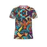 Streetwear Apparel Cut And Sew All Over Print T Shirt - street wear outfits - fashion statement