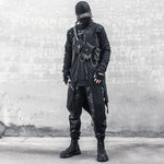 Streetwear Apparel Cyber Shimmer Samurai - Tactical Hooded Tech Outerwear - street wear outfits - fashion statement