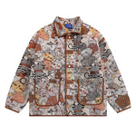 Streetwear Apparel Jacquard Quilted Polo Collar Jacket - street wear outfits - fashion statement