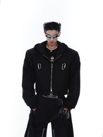 Streetwear Apparel Niche Carabiner Design Shoulder Pad Cropped Jacket - street wear outfits - fashion statement