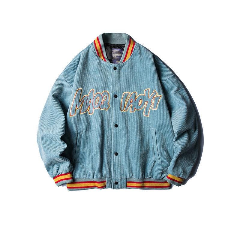 Streetwear Apparel Retro Renegade Cord Varsity Jacket - street wear outfits - fashion statement