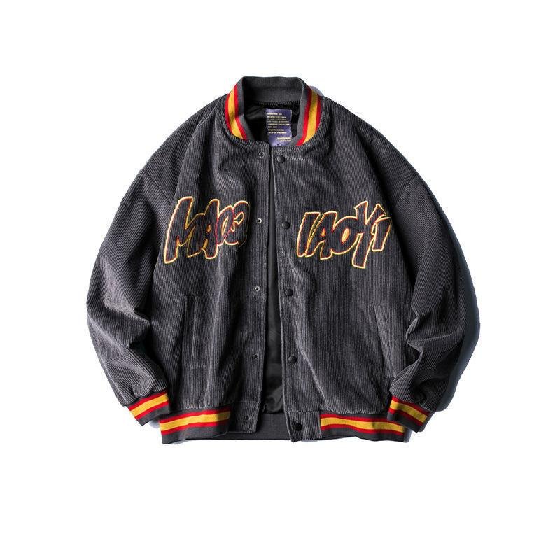 Streetwear Apparel Retro Renegade Cord Varsity Jacket - street wear outfits - fashion statement