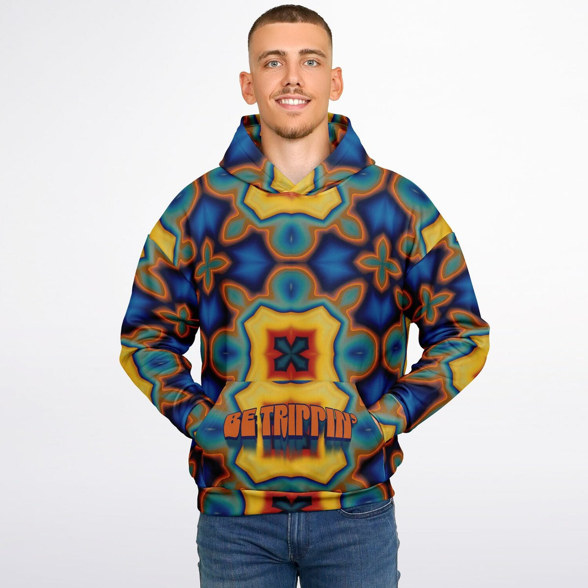 Streetwear Apparel Be Trippin' - Psychedelic Heavyweight Oversized Hoodie - street wear outfits - fashion statement