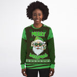 Streetwear Apparel Christmas Sweatshirt - “Merry Weedmas” - street wear outfits - fashion statement