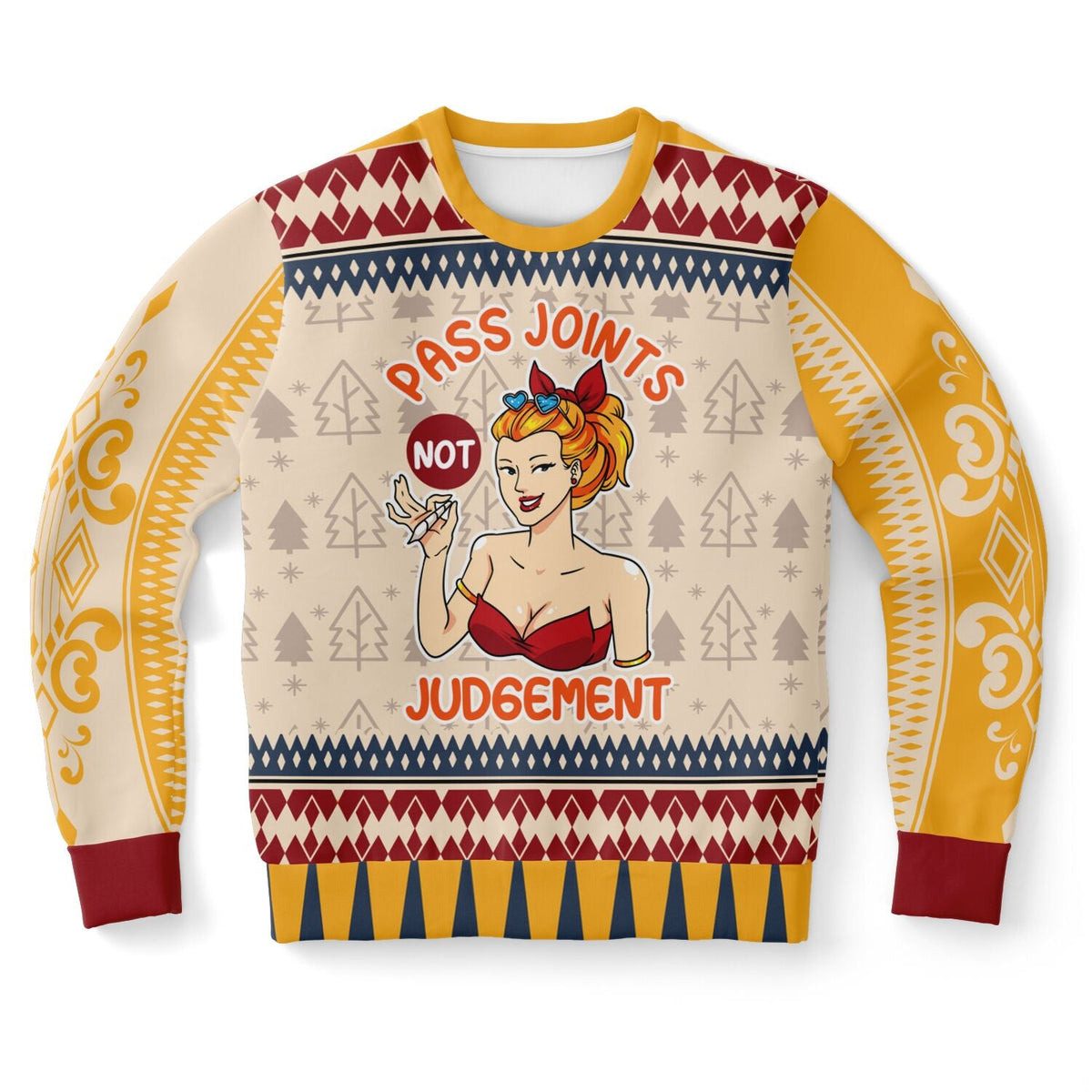 Streetwear Apparel Pass Joints, Not Judgement - Christmas Sweatshirt - street wear outfits - fashion statement