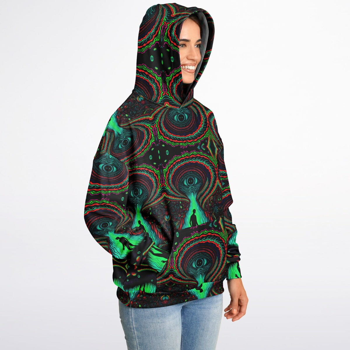 Streetwear Apparel Psychedelic Eye - Heavyweight Oversized Hoodie - AOP - street wear outfits - fashion statement