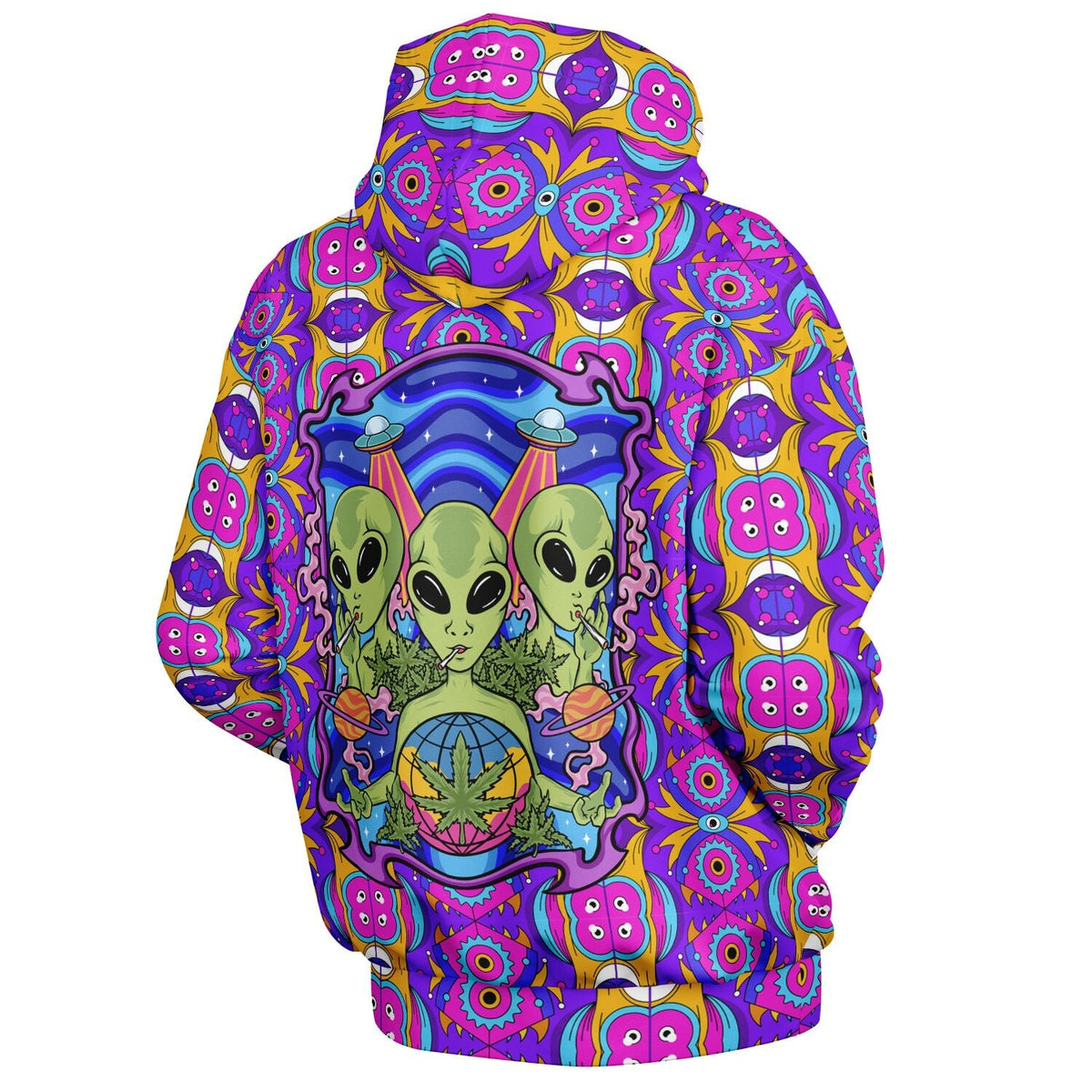 Streetwear Apparel Trippin Aliens - Psychedelic Apparel Heavyweight Oversized Hoodie - street wear outfits - fashion statement