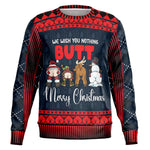 Streetwear Apparel “We Wish You Nothing Butt” - Christmas Sweatshirt - street wear outfits - fashion statement