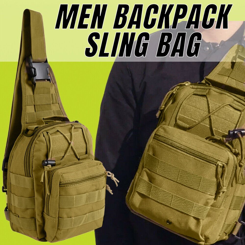 Urban Casuals Tactical Chest Bag Backpack Military Sling Shoulder Fanny Pack Cross Body Pouch - preppy aesthetic - fashion statement