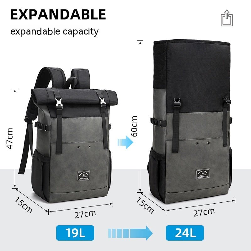 Streetwear Apparel The Street Unfurler - Large Capacity Roll - up Backpack - street wear outfits - fashion statement