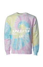 Streetwear Apparel "Unleash" by City Edge - Tie Dye Sunset Swirl Crew Neck - street wear outfits - fashion statement