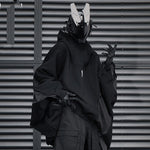 Urban Casuals Versatile Techwear Hooded Bat Sleeve Pullover Top - Urban Street Style - preppy aesthetic - fashion statement