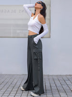 Streetwear Apparel Wide Leg Cargo Pants - street wear outfits - fashion statement